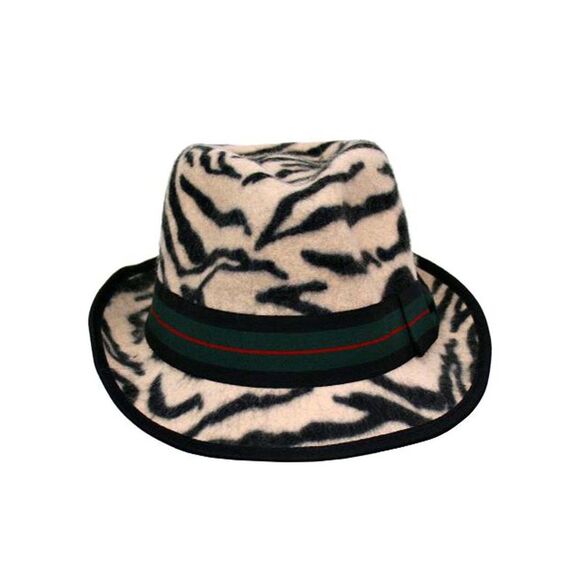 Animal Print Wool Fedora Hat - Picture 5 of 9